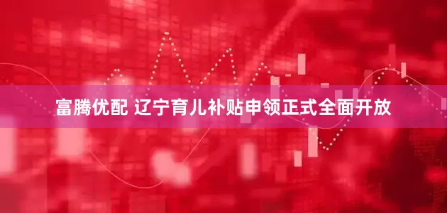 富腾优配 辽宁育儿补贴申领正式全面开放